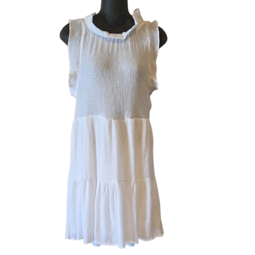 Sweet Wanderer White Ruffled Mini Dress - Picture 5 of 5